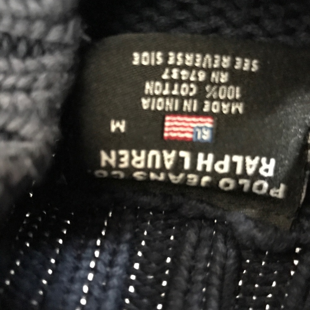 Vintage RL Polo Jeans Co Turtleneck Sweater M - Picture 7 of 8